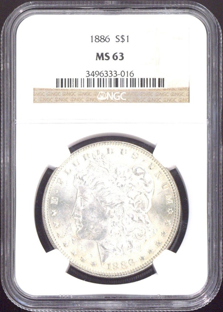 1886 One Dollar NGC MS63 - US NGC MS63